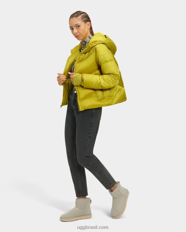 saborear 4VTTD183 UGG mulheres jaqueta puffer cropped ronney