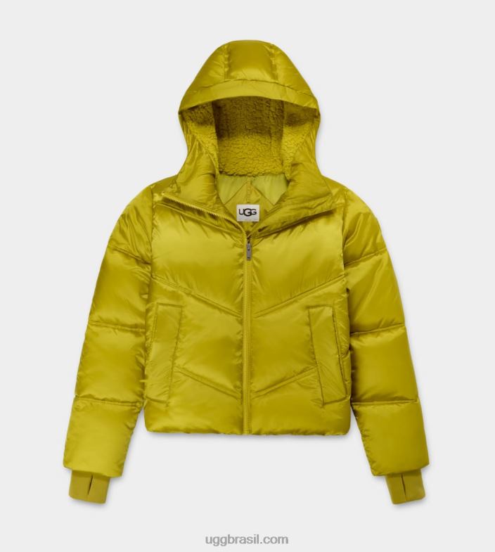 saborear 4VTTD183 UGG mulheres jaqueta puffer cropped ronney