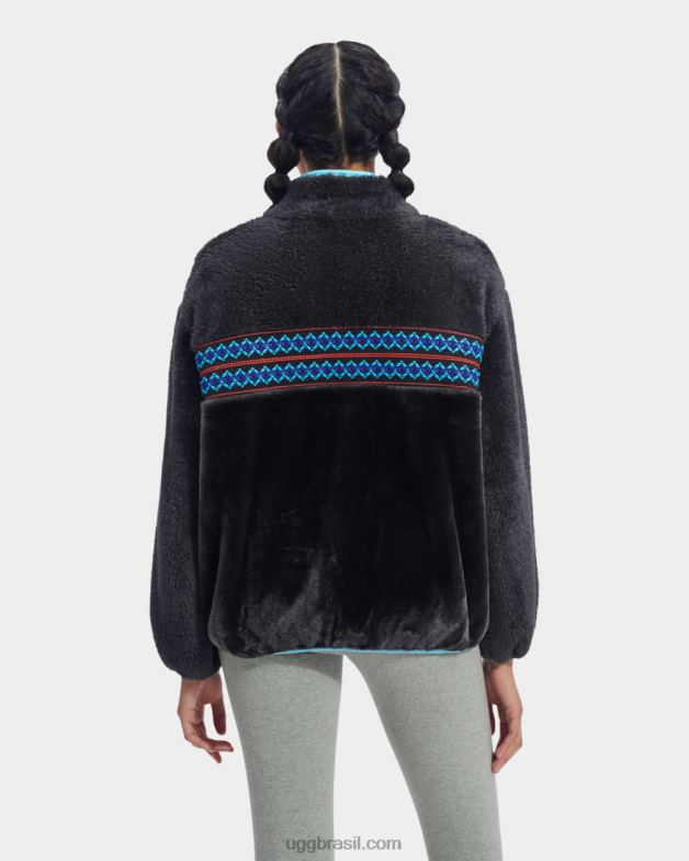 trança de herança negra 4VTTD2168 UGG mulheres jaqueta sherpa marlene trança tradicional