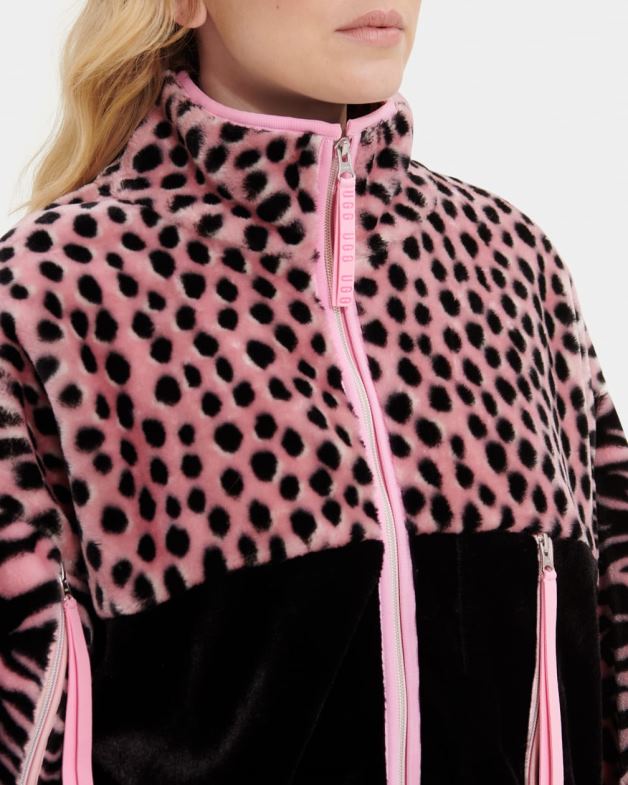 vieira rosa 4VTTD1297 UGG mulheres marlene jaqueta sherpa animalia