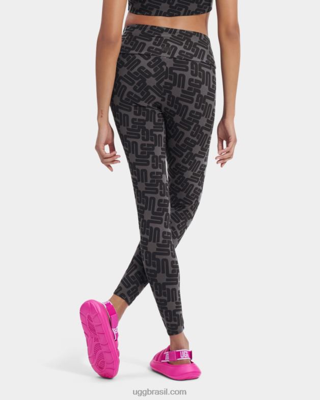 monograma gráfico preto 4VTTD2056 UGG mulheres monograma legging saylor
