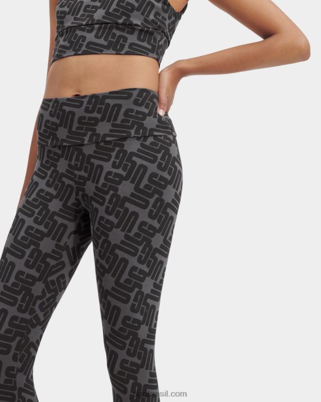 monograma gráfico preto 4VTTD2056 UGG mulheres monograma legging saylor