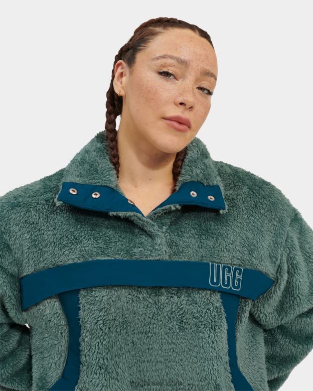 aloe vera/azul meia-noite 4VTTD1287 UGG mulheres gayel sherpa meio estalo