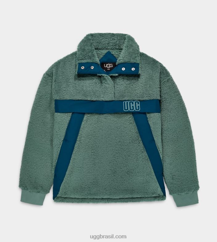 aloe vera/azul meia-noite 4VTTD1287 UGG mulheres gayel sherpa meio estalo