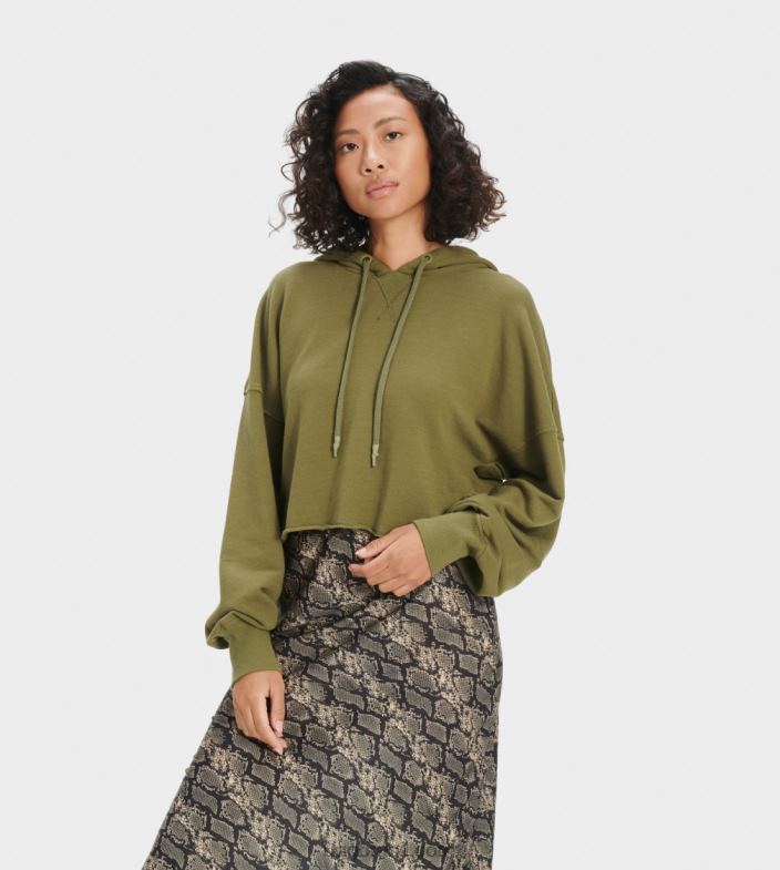 azeitona selvagem 4VTTD1293 UGG mulheres moletom cropped keira