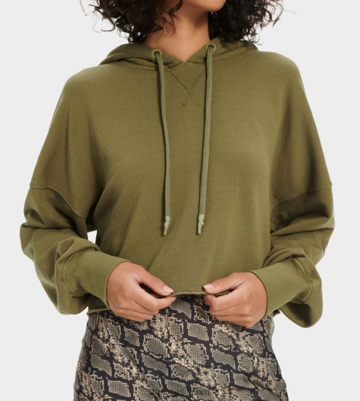 azeitona selvagem 4VTTD1293 UGG mulheres moletom cropped keira