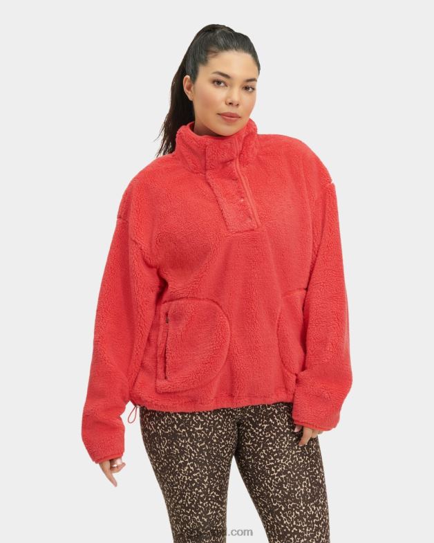 baga vermelha 4VTTD151 UGG mulheres pulôver de meia pressão atwell sherpa