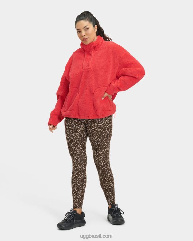 baga vermelha 4VTTD151 UGG mulheres pulôver de meia pressão atwell sherpa