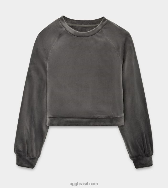 carvão 4VTTD107 UGG mulheres moletom beckner cropped