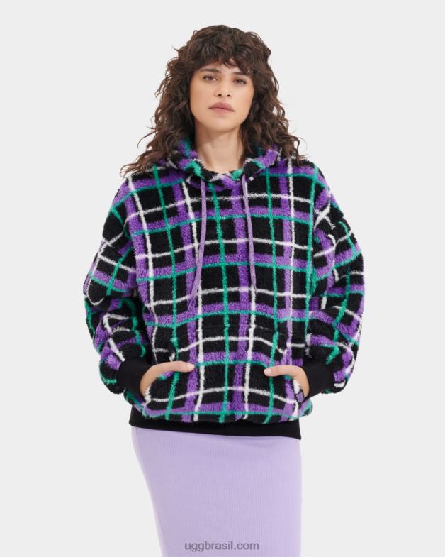 concha de mexilhão xadrez punk 4VTTD1284 UGG mulheres moletom loyra sherpa