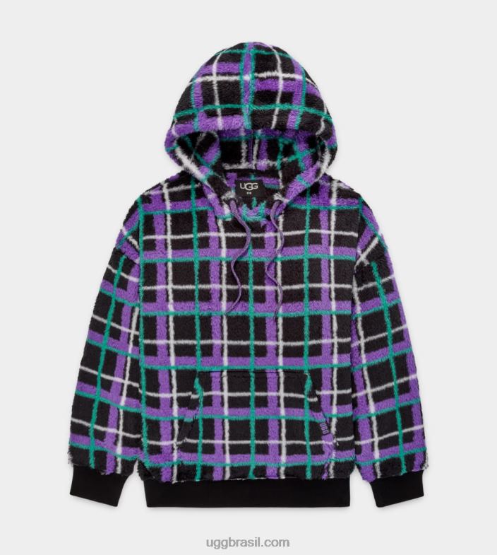 concha de mexilhão xadrez punk 4VTTD1284 UGG mulheres moletom loyra sherpa
