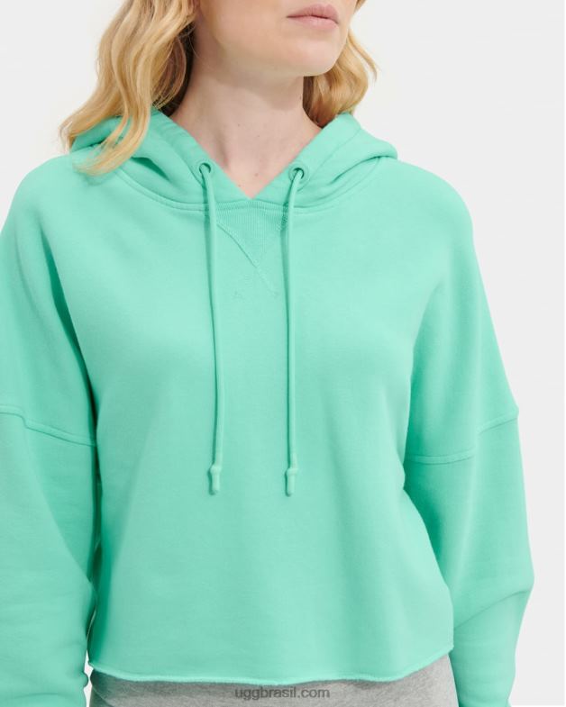 esmeralda pálida 4VTTD1291 UGG mulheres moletom cropped keira