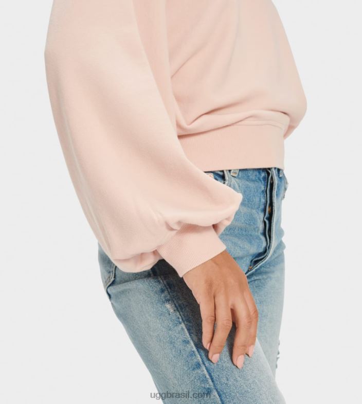 água de rosas 4VTTD1360 UGG mulheres gola redonda manga balão brook