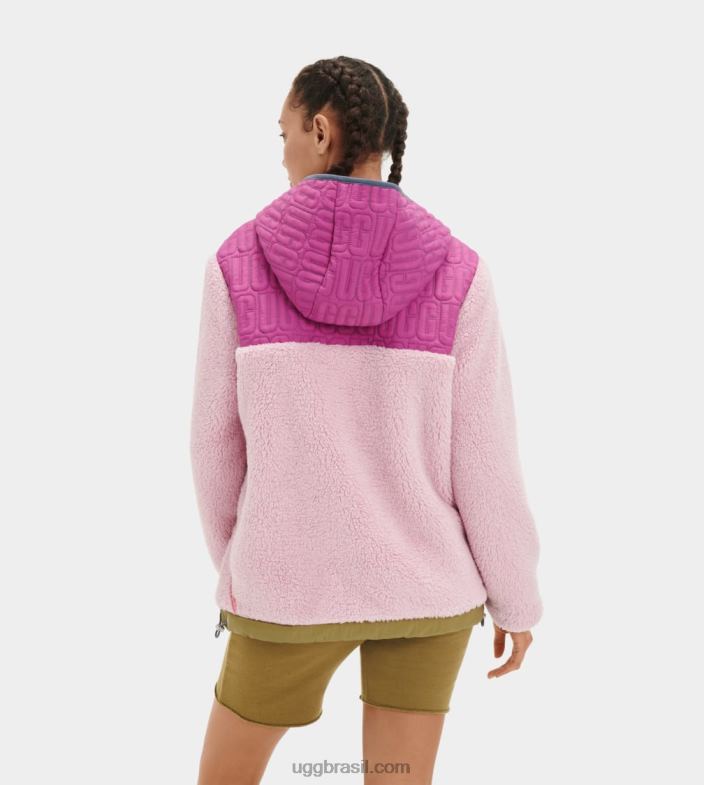 lavanda brisa multi 4VTTD2239 UGG mulheres pulôver iggy sherpa meio zíper