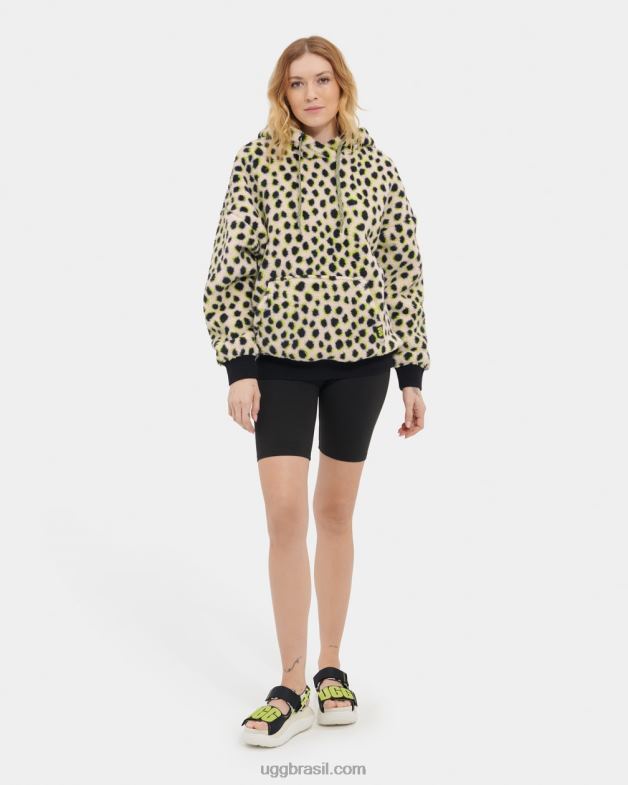limão 4VTTD104 UGG mulheres loyra sherpa moletom com capuz animalia