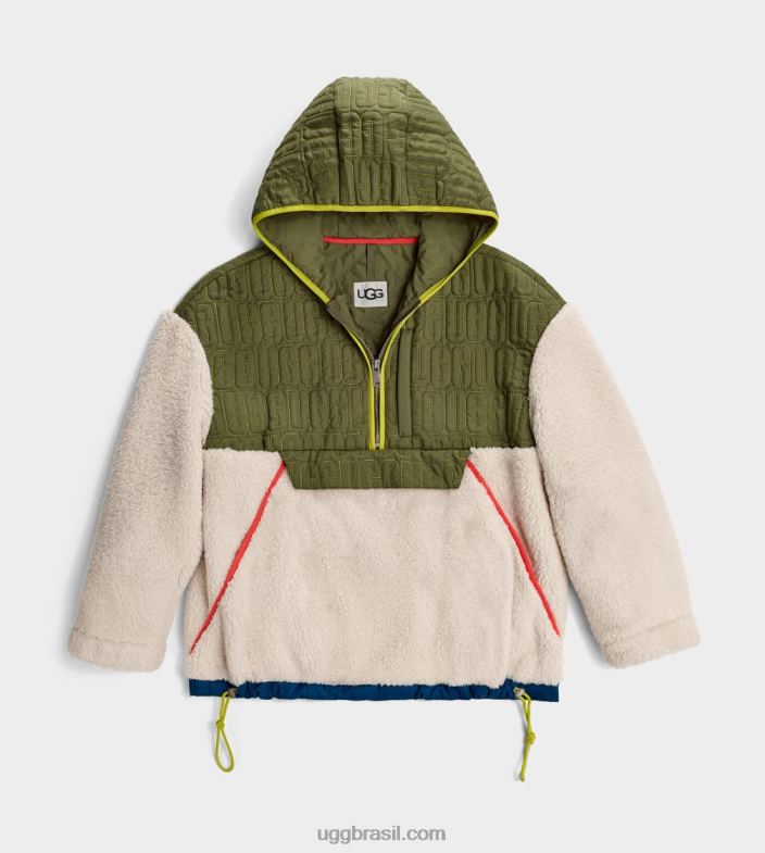 natural multi 4VTTD2238 UGG mulheres pulôver iggy sherpa meio zíper