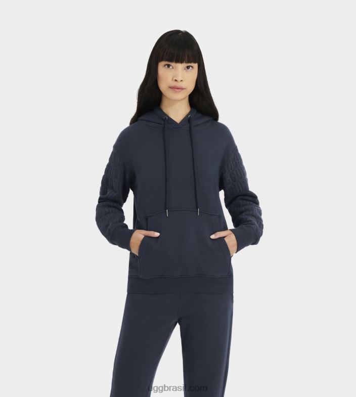 ônix 4VTTD1185 UGG mulheres moletom com logo da tatiana