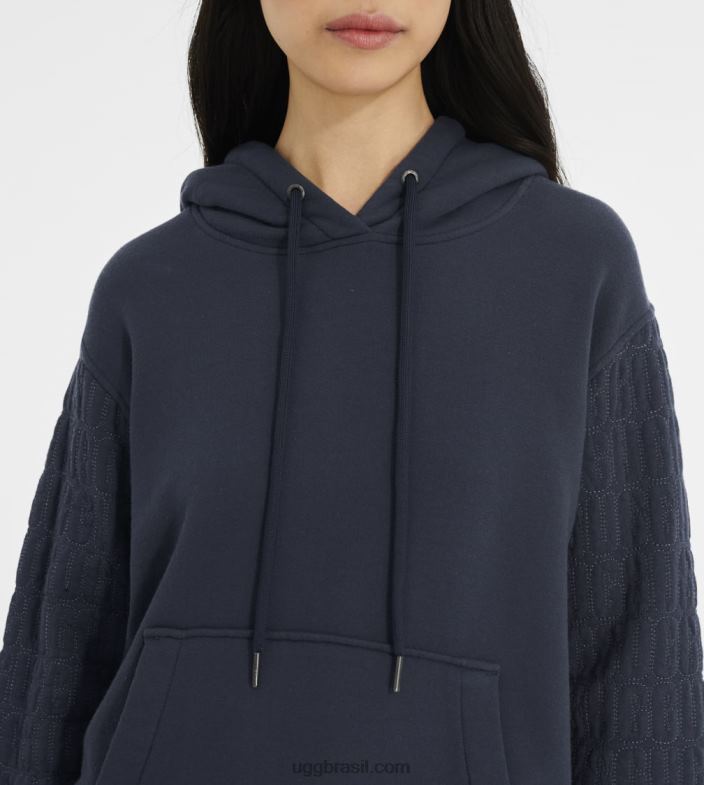 ônix 4VTTD1185 UGG mulheres moletom com logo da tatiana