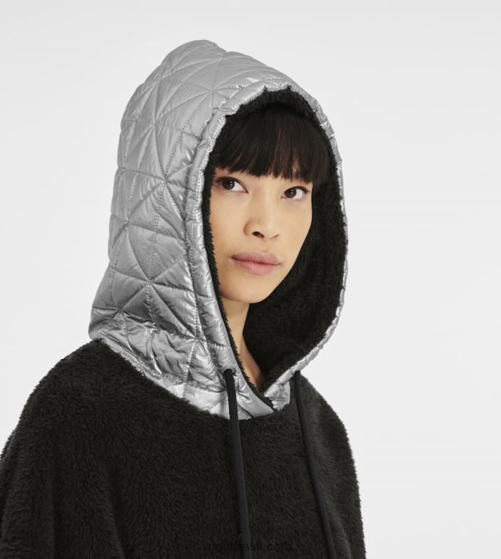 prata negra 4VTTD1374 UGG mulheres moletom com capuz loyra sherpa metalizado