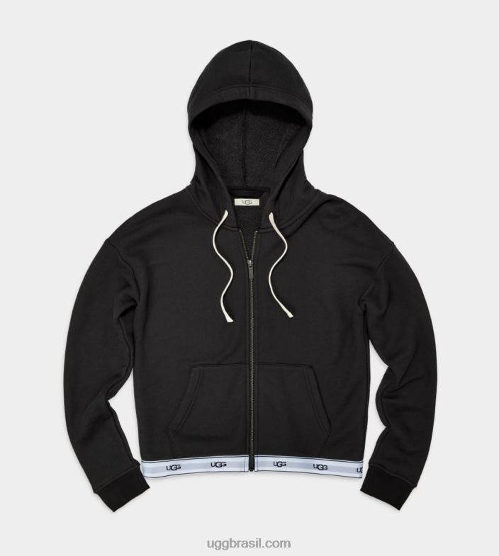 preto 4VTTD111 UGG mulheres moletom com zíper sena