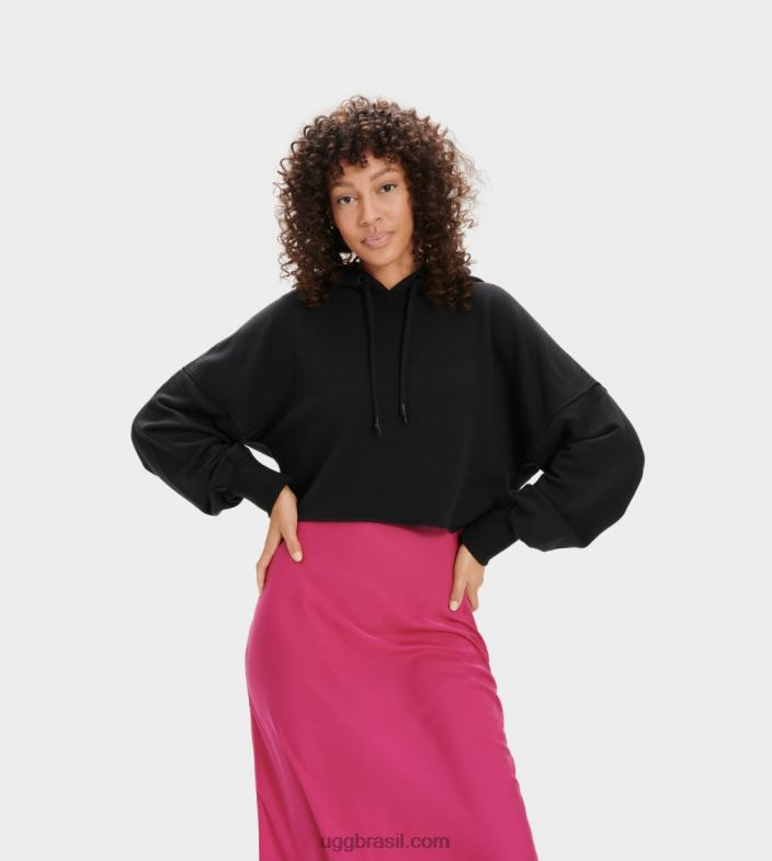 preto 4VTTD1294 UGG mulheres moletom cropped keira