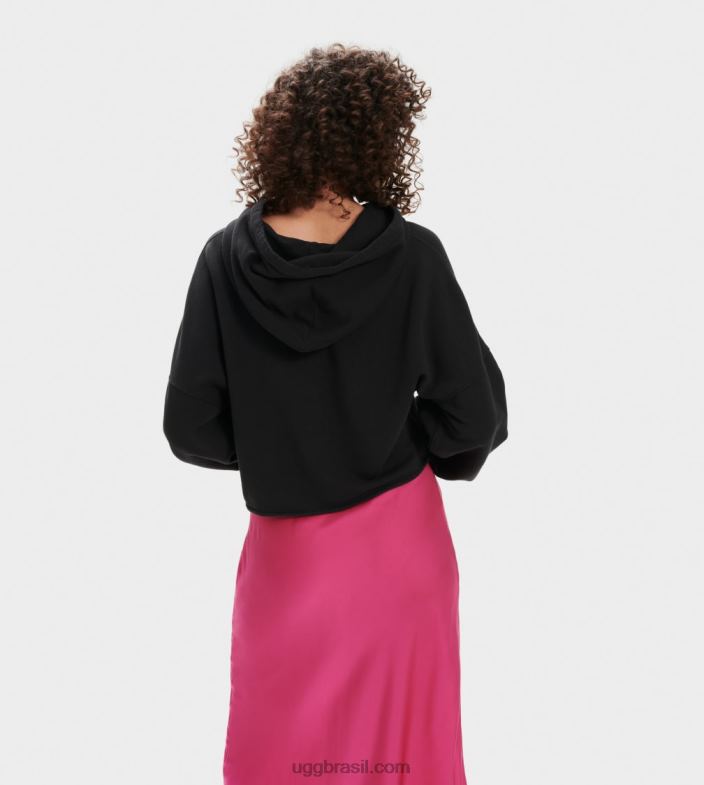 preto 4VTTD1294 UGG mulheres moletom cropped keira