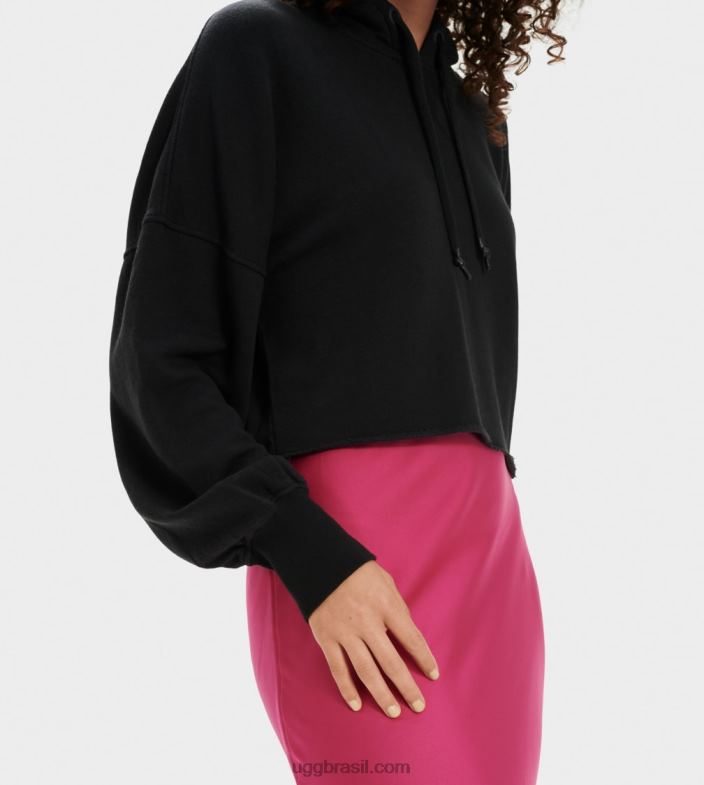 preto 4VTTD1294 UGG mulheres moletom cropped keira