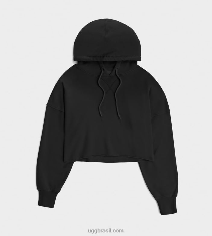 preto 4VTTD1294 UGG mulheres moletom cropped keira