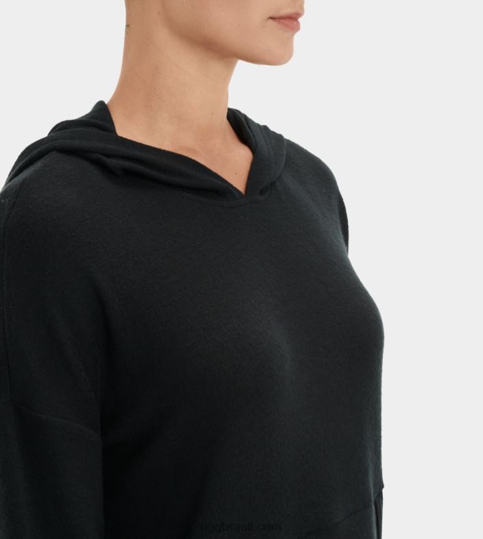 preto 4VTTD1331 UGG mulheres moletom com capuz eletra