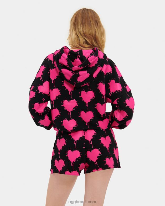 preto/rosa caramelo 4VTTD191 UGG mulheres moletom cropped keira