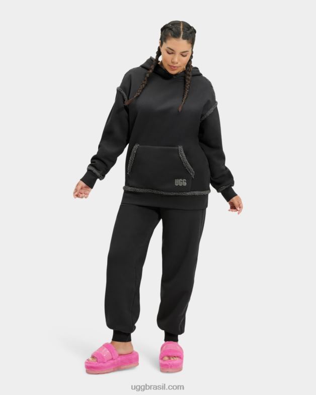 tinta 4VTTD2071 UGG mulheres joanne moletom com capuz de lã