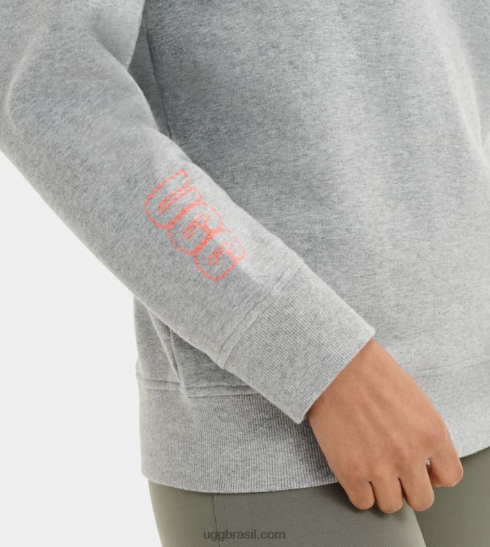 urze cinza 4VTTD1086 UGG mulheres gola redonda denise