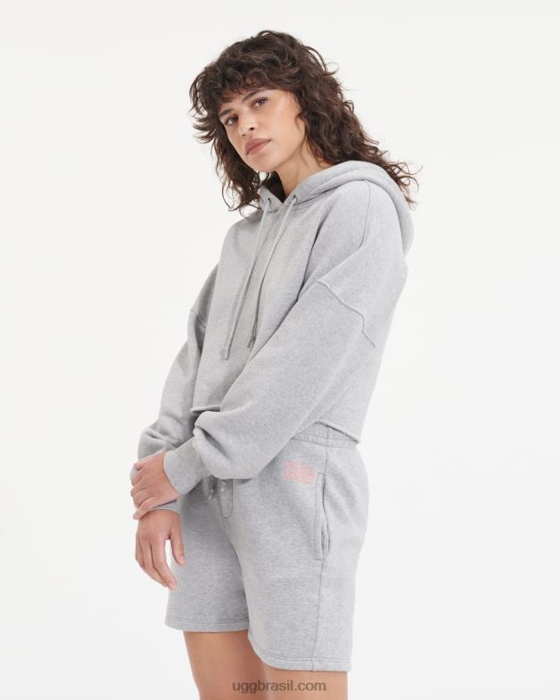 urze cinza 4VTTD1295 UGG mulheres moletom cropped keira