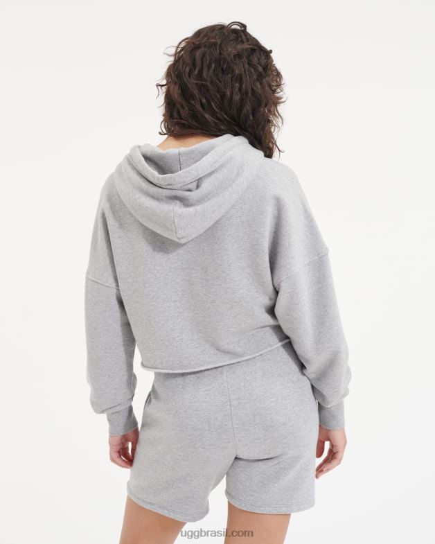 urze cinza 4VTTD1295 UGG mulheres moletom cropped keira