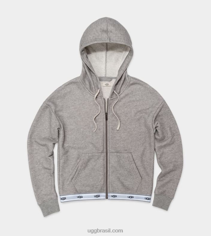 urze cinza 4VTTD2240 UGG mulheres moletom com zíper sena