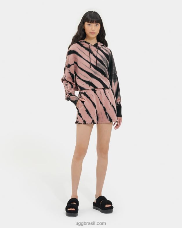 woodrose 4VTTD128 UGG mulheres keira cropped hoodie tie dye