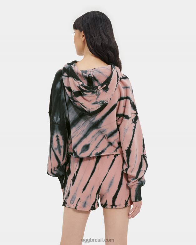 woodrose 4VTTD128 UGG mulheres keira cropped hoodie tie dye
