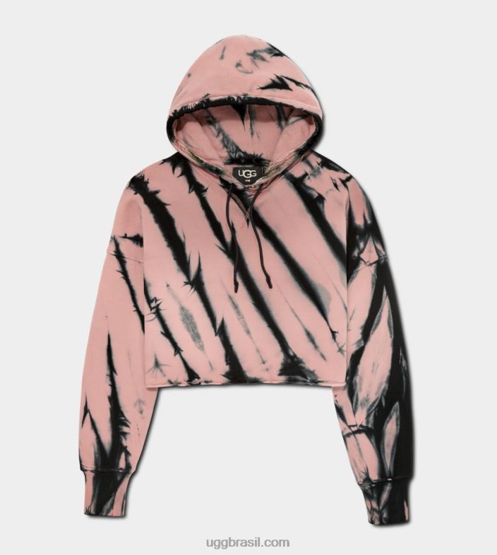 woodrose 4VTTD128 UGG mulheres keira cropped hoodie tie dye