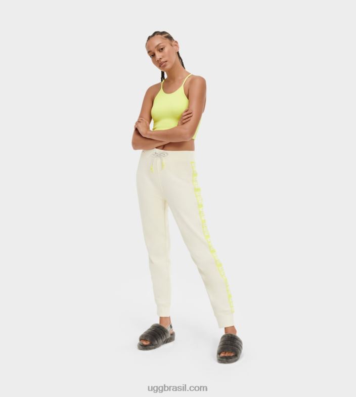 branco/amarelo limão 4VTTD120 UGG mulheres calça de devaneio