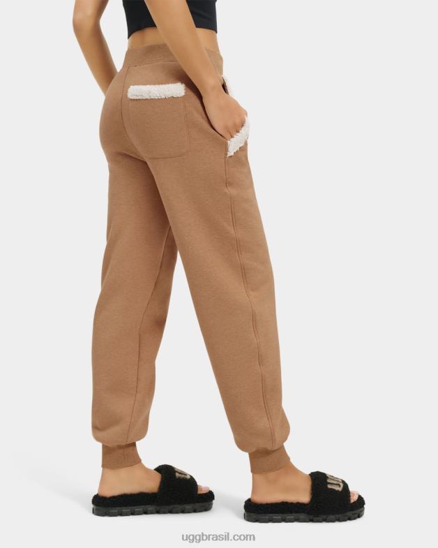 camelo urze 4VTTD1247 UGG mulheres calça de lã colada daylin