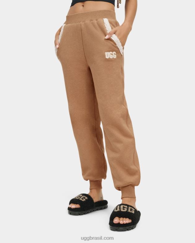 camelo urze 4VTTD1247 UGG mulheres calça de lã colada daylin