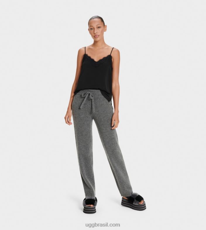 carvão 4VTTD1328 UGG mulheres calça mistura de caxemira aida