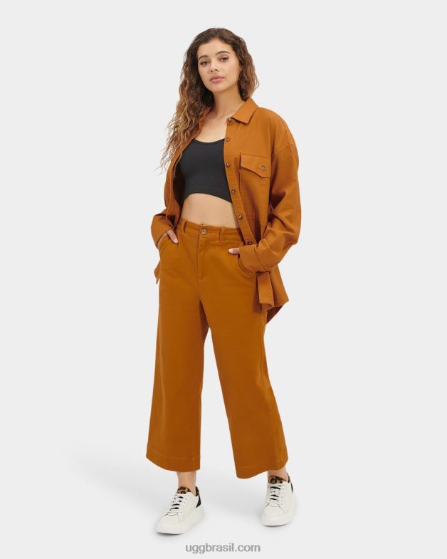 mostarda marrom 4VTTD2077 UGG mulheres calça etna