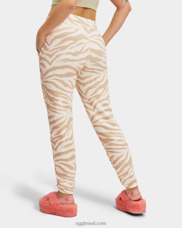 zebra branca 4VTTD1318 UGG mulheres calça de moletom daniella zebra