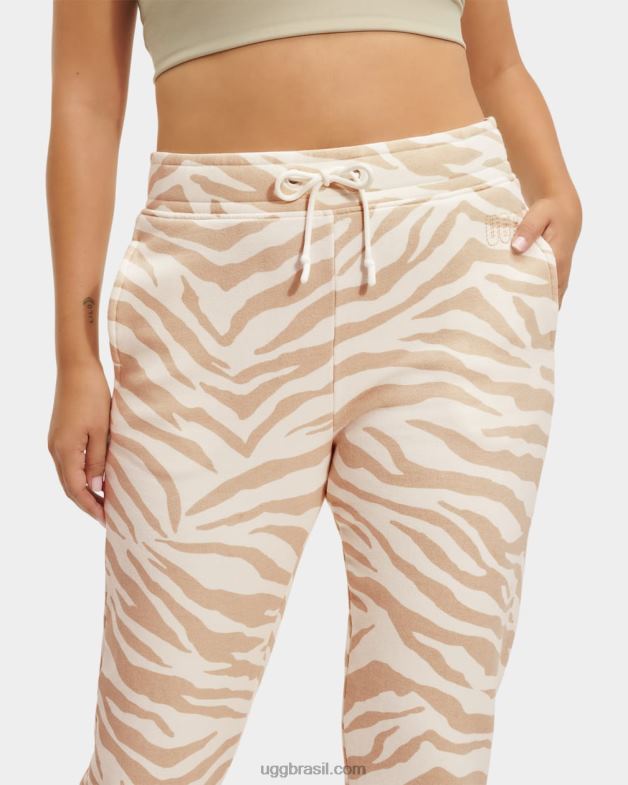zebra branca 4VTTD1318 UGG mulheres calça de moletom daniella zebra