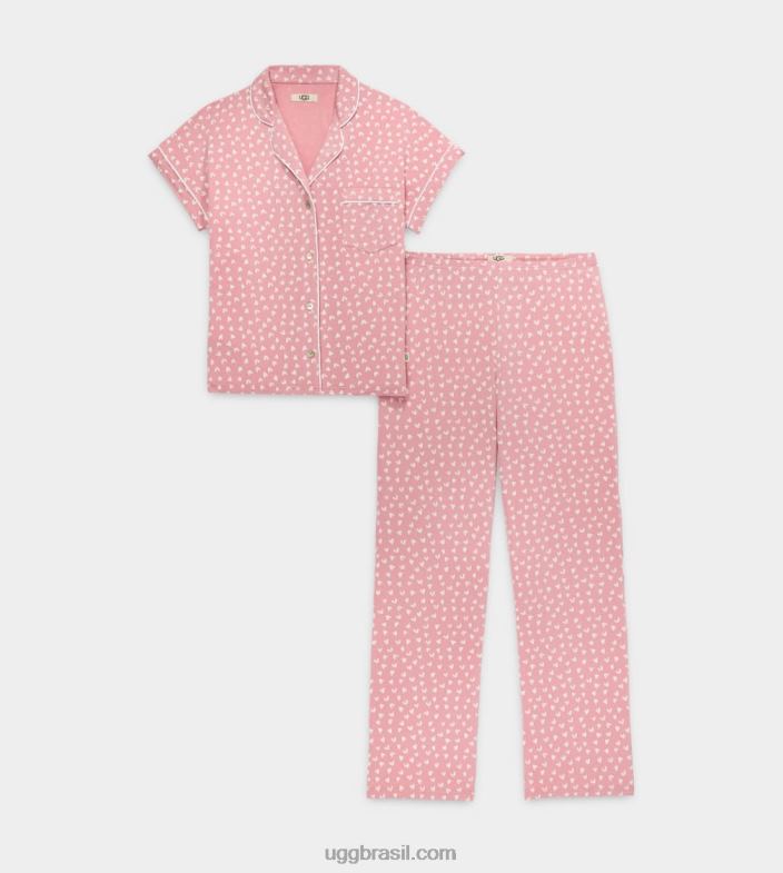 corações rosa de barro 4VTTD2270 UGG mulheres conjunto de aimee ii