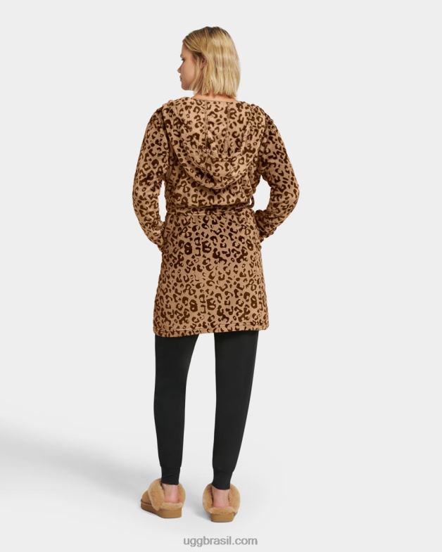 leopardo de carvalho vivo 4VTTD1357 UGG mulheres roupão de lã miranda