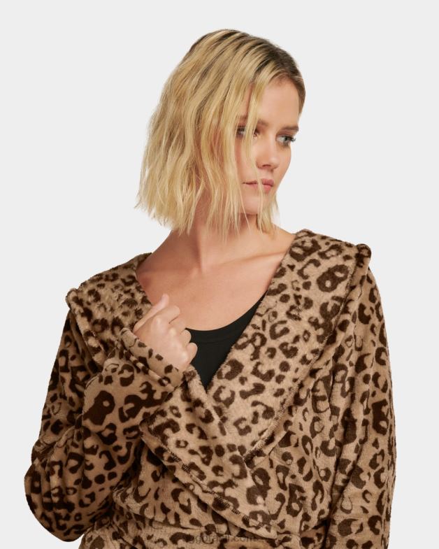 leopardo de carvalho vivo 4VTTD1357 UGG mulheres roupão de lã miranda