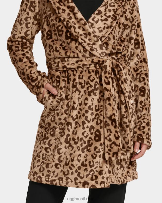 leopardo de carvalho vivo 4VTTD1357 UGG mulheres roupão de lã miranda