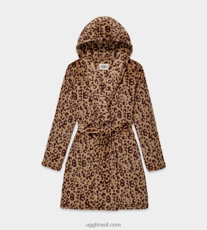 leopardo de carvalho vivo 4VTTD1357 UGG mulheres roupão de lã miranda